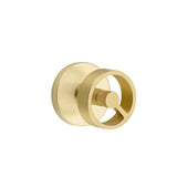 Emtek - Privacy, Disk Rosette, Spoke Knob, RH, US4 - Satin Brass