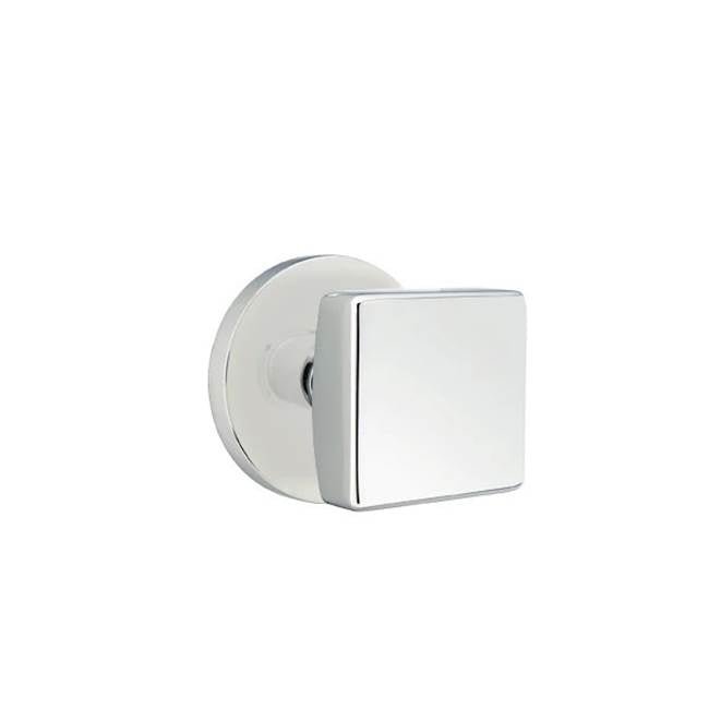 Emtek - Passage, Disk Rosette, Square Knob, US26 - Polished Chrome
