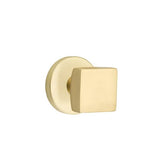 Emtek - Privacy, Disk Rosette, Square Knob, US4 - Satin Brass