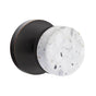 Emtek - Select Privacy, Disk Rosette US10B, Conical Stem US10B, Light Terrazzo Knob - Oil Rubbed Bronze