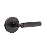 Emtek - Dummy, Disk Rosette US10B, R-Bar Stem US10B, Knurled Handle US10B - Oil Rubbed Bronze