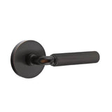 Emtek - Dummy, Disk Rosette US10B, R-Bar Stem US10B, Straight Knurled Handle US10B - Oil Rubbed Bronze
