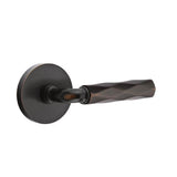 Emtek - Passage, Disk Rosette US10B, R-Bar Stem US10B, Tribeca Handle US10B RH - Oil Rubbed Bronze