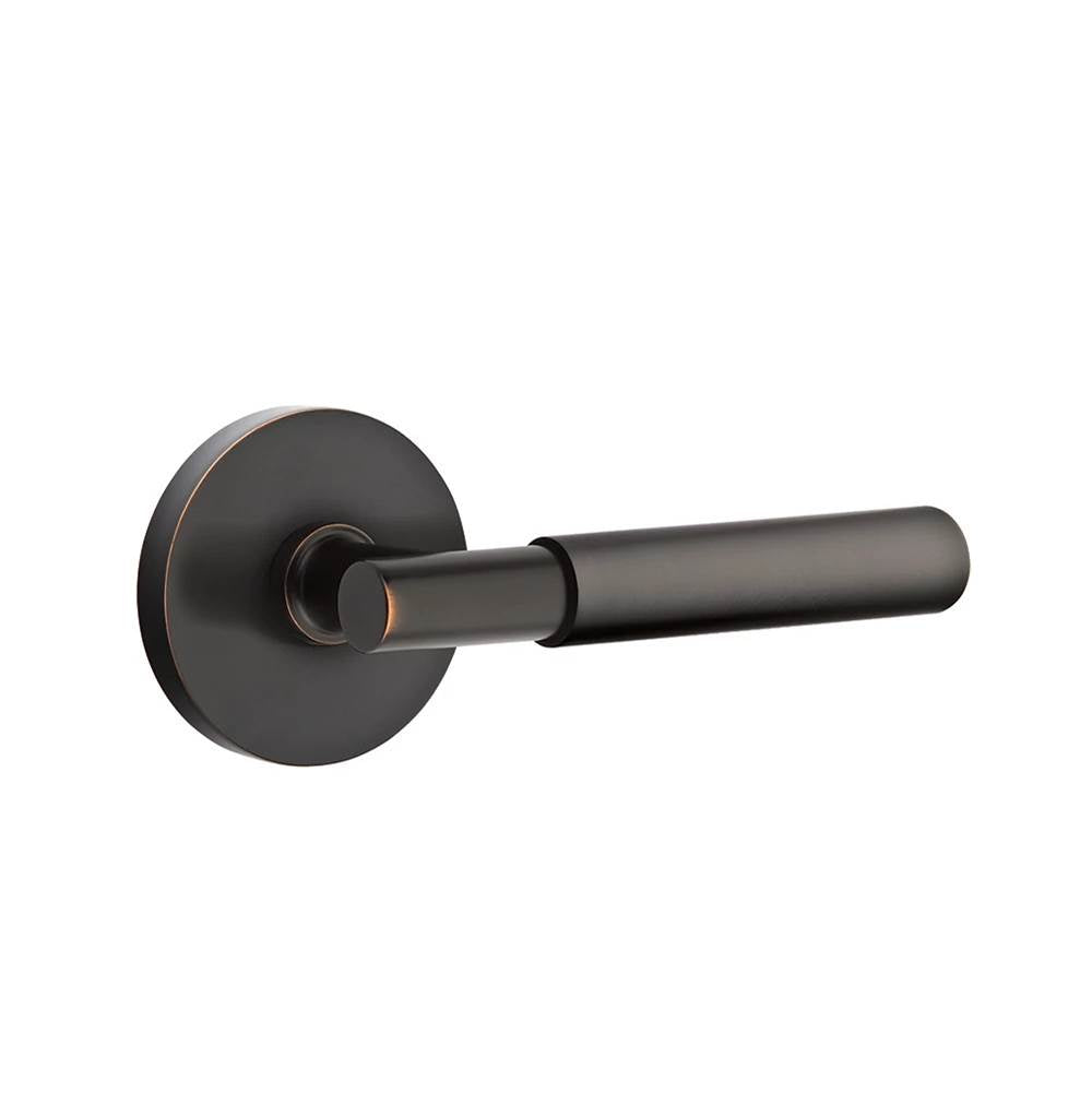 Emtek - Select Passage, Disk Rosette US10B, T-Bar Stem US10B, Smooth Handle US10B LH - Oil Rubbed Bronze