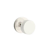 Emtek - Privacy, Disk Rosette US14, Conical Stem US14, Straight Knurled Knob US14 - Polished Nickel
