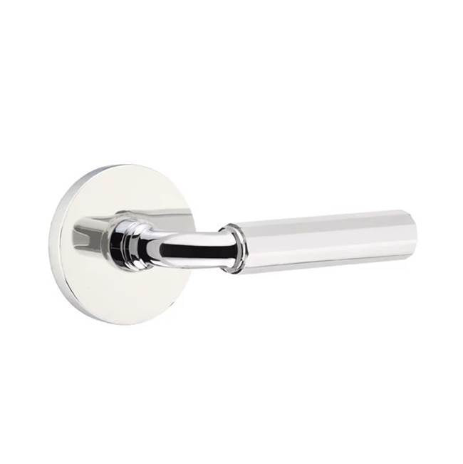 Emtek - Dummy, Disk Rosette US14, R-Bar Stem US14, Faceted Handle US14 - Polished Nickel