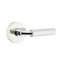 Emtek - Passage, Disk Rosette US26, R-Bar Stem US26, Faceted Handle US26 LH - Polished Chrome