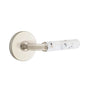 Emtek - Select Passage, Disk Rosette US15, R-Bar Stem US15, Light Terrazzo Handle, LH - Satin Nickel