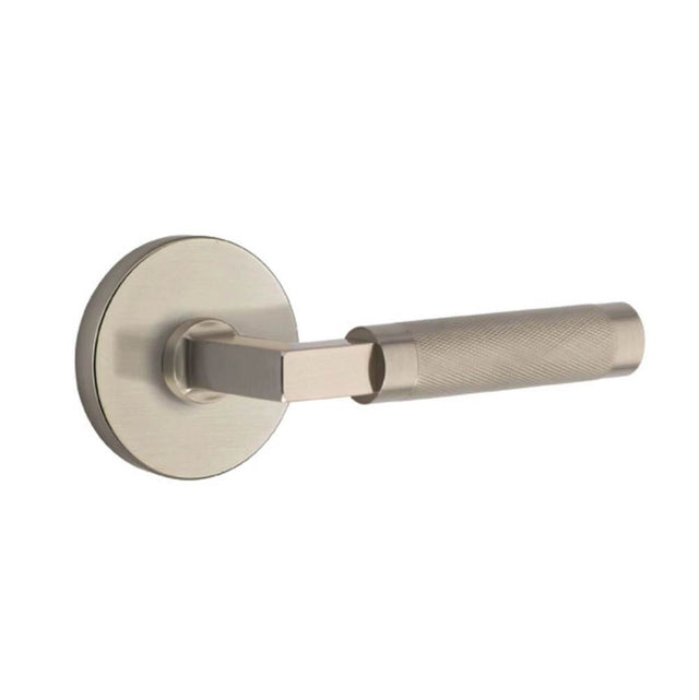 Emtek - Select Dummy, Disk Rosette US15A, L-Square Stem US15A, Knurled Handle US15A - Pewter