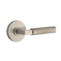Emtek - Concealed Fastener, Select Passage, Disk Rosette US15A, L-Square Stem US15A, Knurled Handle US15A - Pewter