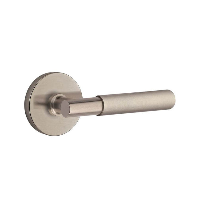 Emtek - Select Passage, Disk Rosette US15A, T-Bar Stem US15A, Smooth Handle US15A RH - Pewter