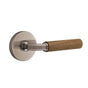Emtek - Select Dummy, Disk Rosette US15A, R-Bar Stem US15A, Dark Walnut Handle - Pewter