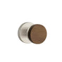 Emtek - Select Privacy, Disk Rosette US15, Conical Stem US15, Dark Walnut Knob - Satin Nickel