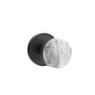 Emtek - Dummy, Disk Rosette US19, Conical Stem US19, White Marble Knob - Flat Black