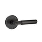 Emtek - Select Passage, Disk Rosette US19, T-Bar Stem US19, Smooth Handle US19 RH - Flat Black