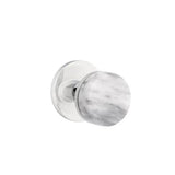 Emtek - Dummy, Disk Rosette US26, Conical Stem US26, White Marble Knob - Polished Chrome