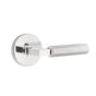 Emtek - Concealed Fastener, Passage, Disc Rosette US26, L-Square Stem US26, Straight Knurled Handle US26 - Polished Chrome