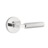 Emtek - Passage, Disc Rosette US26, L-Square Stem US26, Straight Knurled Handle US26 LH - Polished Chrome