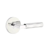 Emtek - Privacy, Disc Rosette US26, L-Square Stem US26, Tribeca Handle US26 RH - Polished Chrome
