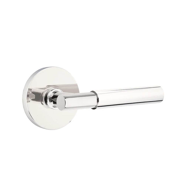 Emtek - Select Passage, Disk Rosette US26, T-Bar Stem US26, Smooth Handle US26 RH - Polished Chrome