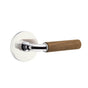 Emtek - Concealed Fastener, Select Passage, Disk Rosette US26, R-Bar Stem US26, Dark Walnut Handle - Polished Chrome