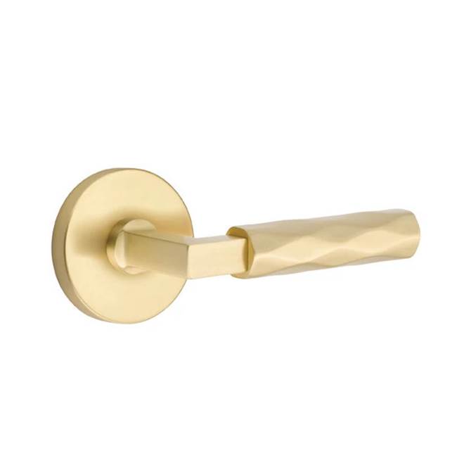 Emtek - Concealed Fastener, Privacy, Disc Rosette US4, L-Square Stem US4, Tribeca Handle US4 - Satin Brass