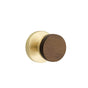 Emtek - Concealed Fastener, Select Passage, Disk Rosette US4, Conical Stem US4, Dark Walnut Knob - Satin Brass