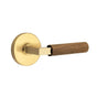Emtek - Select Passage, Disk Rosette US7, L-Square Stem US7, Dark Walnut Handle, LH - French Antique