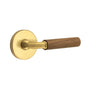 Emtek - Select Privacy, Disk Rosette US7, R-Bar Stem US7, Dark Walnut Handle, LH - French Antique