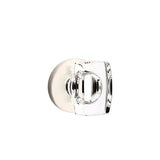 Emtek - Privacy, Disk Rosette, Windsor Crystal Knob, US14 - Polished Nickel