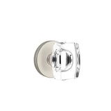 Emtek - Privacy, Disk Rosette, Windsor Crystal Knob, US15 - Satin Nickel