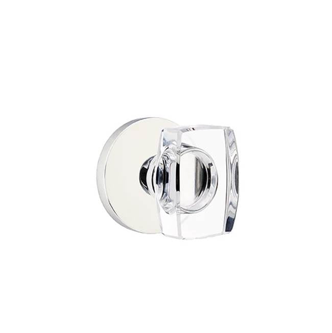 Emtek - Dummy, Disk Rosette, Windsor Crystal Knob, US26 - Polished Chrome