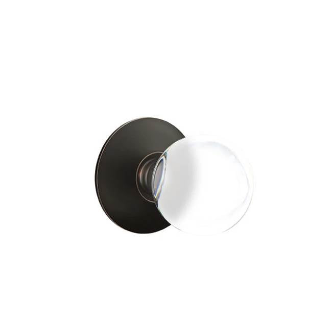 Emtek - Passage, Modern Rosette, Bristol Crystal Knob, US10B - Oil Rubbed Bronze