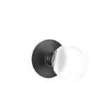 Emtek - Privacy, Modern Rosette, Bristol Crystal Knob, US19 - Flat Black