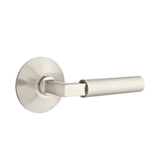 Emtek - Privacy, Modern Rosette, Hercules Lever, RH, US15 - Satin Nickel