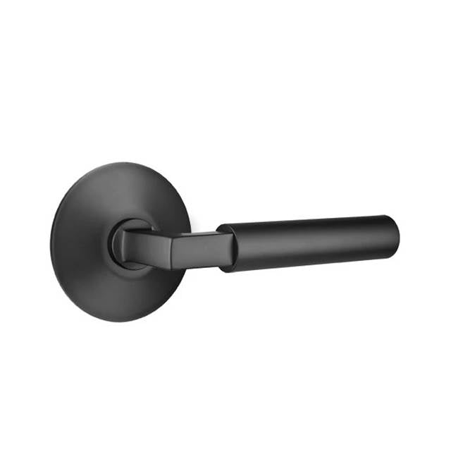 Emtek - Privacy, Modern Rosette, Hercules Lever, LH, US19 - Flat Black