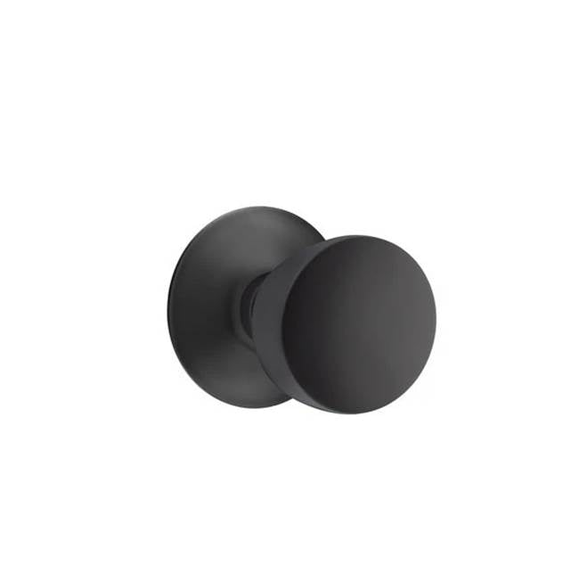 Emtek - Concealed Fastener, Passage, Modern Rosette, Laurent Round Knob, US19 - Flat Black