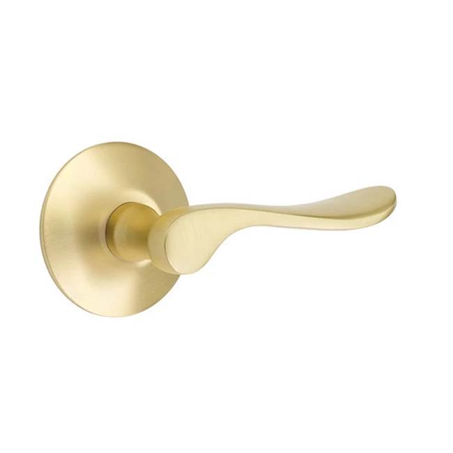 Emtek - Privacy, Modern Rosette, Luzern Lever, LH, US4 - Satin Brass