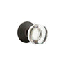 Emtek - Privacy, Modern Rosette, Modern Disc Crystal Knob, US10B - Oil Rubbed Bronze