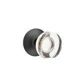 Emtek - Dummy, Modern Rosette, Modern Disc Crystal Knob, US19 - Flat Black
