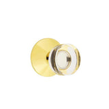 Emtek - Passage, Modern Rosette, Modern Disc Knob, US3NL - Unlacquered Brass