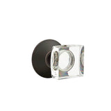 Emtek - Passage, Modern Rosette, Modern Square Crystal Knob, US10B - Oil Rubbed Bronze