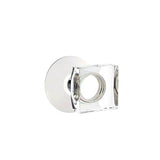 Emtek - Passage, Modern Rosette, Modern Square Crystal Knob, US26 - Polished Chrome