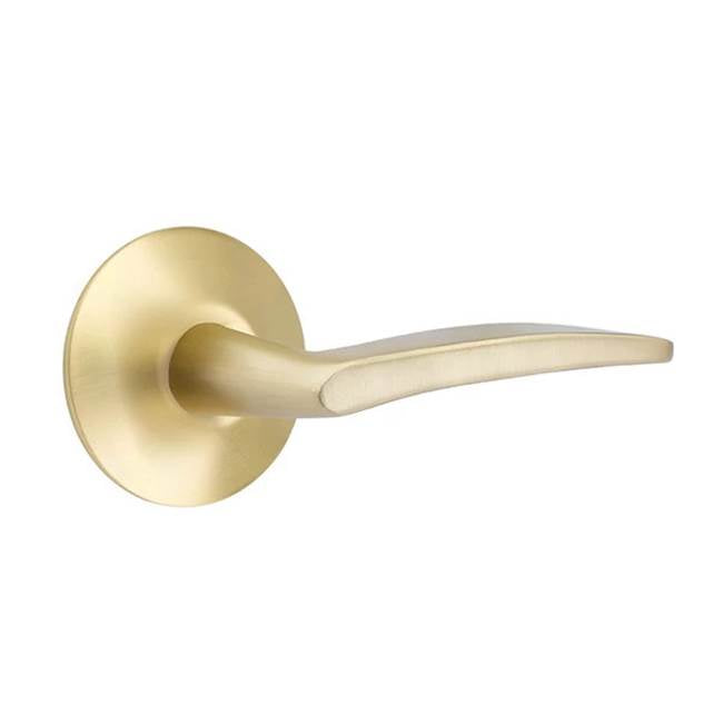 Emtek - Passage, Modern Rosette, Poseidon Lever, LH, US4 - Satin Brass