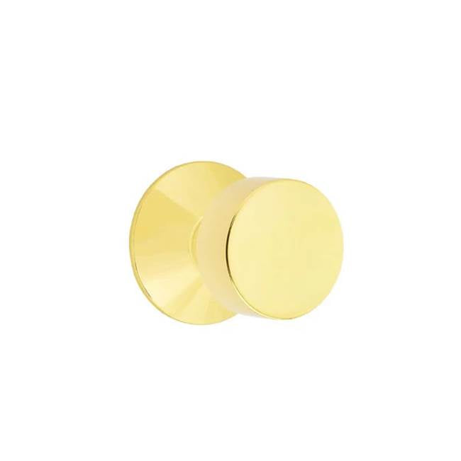 Emtek - Privacy, Modern Rosette, Round Knob, US3NL - Unlacquered Brass