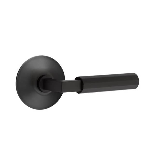 Emtek - Dummy, Modern Rosette US19, L-Square Stem US19, Faceted Handle US19 - Flat Black