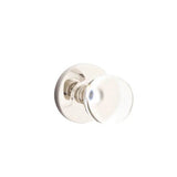Emtek - Privacy, Disk Rosette, Bristol Crystal Knob, US14 - Polished Nickel