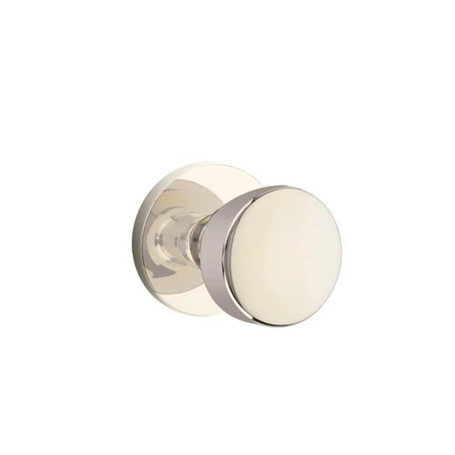 Emtek - Passage, Disk Rosette, Laurent Round Knob, US14 - Polished Nickel