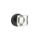 Emtek - Passage, Disk Rosette, Modern Square Crystal Knob, US10B - Oil Rubbed Bronze