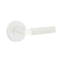 Emtek - Select Passage, Disk Rosette MW, L-Square Stem MW, Smooth Handle MW RH - Matte White